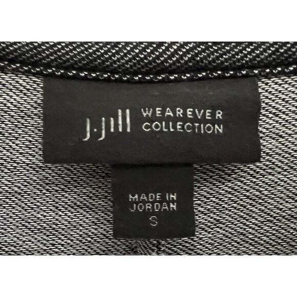 J. Jill Wearever Collection Gray Knit Blazer Sz Small Stretch 1 Button Jacket - Picture 5 of 10